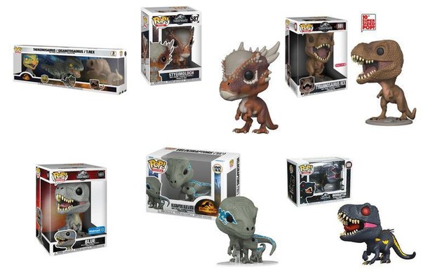 Funko Pop! Jurassic World The Exhibition EXCLUSIVE Blue And T-Rex 2 Pack
