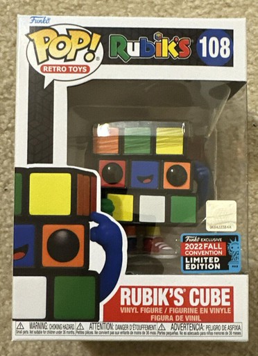 Funko Pop! Retro Toys: 2022 Rubik's Cube Convention Exclusive Puzzle Cube  Vinyl Multicolor Figure #108