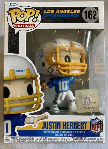 JUSTIN HERBERT SIGNED CHARGERS FUNKO POP #162 PSA ENCAPSULATED