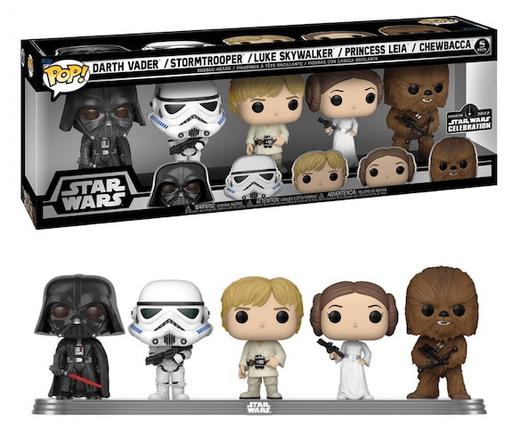 5-Pack Darth Vader Stormtrooper Luke Skywalker Princess Leia Chewbacca (Star Wars: Celebration 2022)