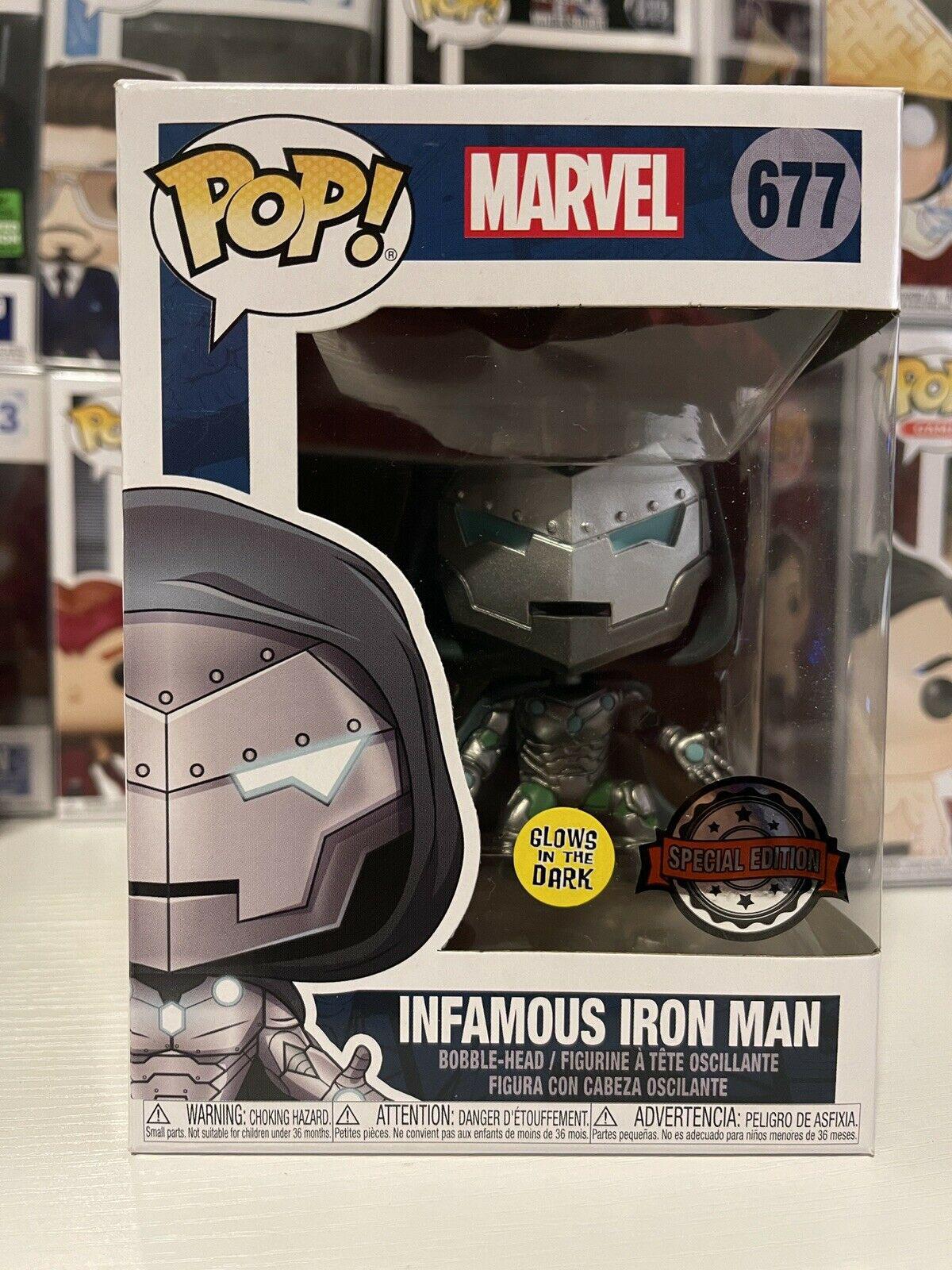 677 Infamous Iron Man (Glow in the Dark) - Funko Pop Price