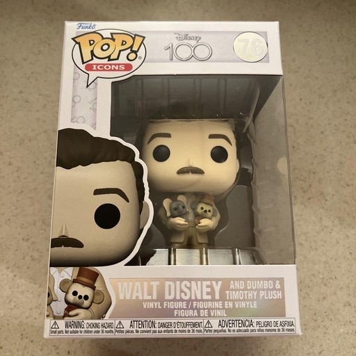 76 Walt Disney With Dumbo And Timothy