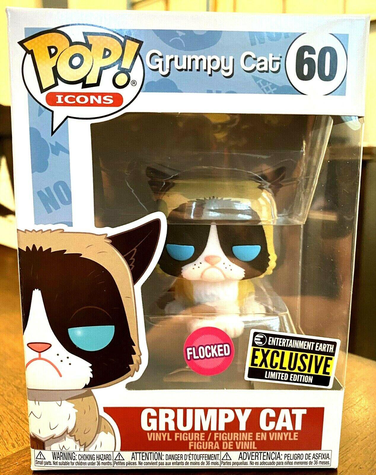 Vinyl Grumpy Cat Flocked #60 Pop Grumpy Cat