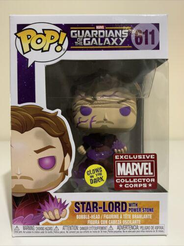 Funko Pop! Marvel Guardians of the Galaxy Star-Lord with Power Stone (Glow)  Marvel Collectors Corp Figure #611