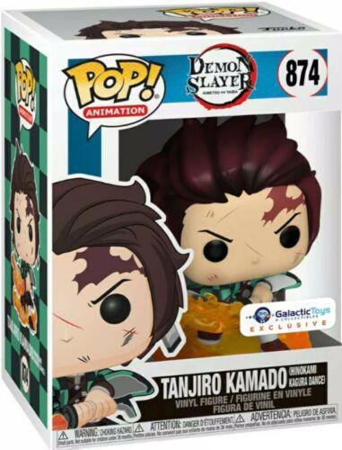 Tanjiro Kamado Galactic high quality Toys Exclusive FUNKO POP #874 signed