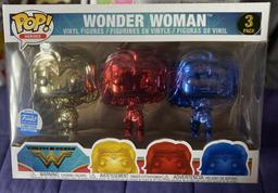 3-Pack Wonder Woman Chrome (Gold Red Blue) (Funko Shop)